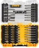 A set of Dewalt screwdriver bits in a clear and yellow plastic case. Voir les images du produit