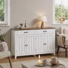 BEALIFE Credenza con cassetti | Grigio retrò, 140x40x90 cm Anteprima dell’immagine prodotto 3