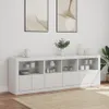 vidaXL Sideboard mit LED-Leuchten Weiß 202x37x67 cm Produktbild-Vorschau 3