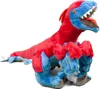 Kuscheltier Dino Utahraptor blau/rot 36 cm Plüschdino Produktbild-Vorschau 4