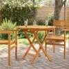 vidaXL Skladací záhradný stôl 85x85x76 cm Teakové masívne Náhľad obrázku produktu 2