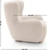 Ohrensessel FILO Rolf 03 Beige Sand Bouclé Teddy Sessel Produktbild-Vorschau 7