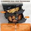 A dual-chamber air fryer with food inside, showing its features. Anteprima dell’immagine prodotto