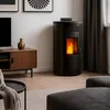 Vzduchová kamna na pelety Flavia 9,5 kW Sannover Black + Náhled obrázku produktu 3