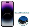 A product image showcasing a screen protector for a smartphone, with a close-up inset highlighting its curved design. Produktbild-Vorschau