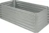A rectangular metal raised garden bed is shown from a slightly elevated angle against a white background. Podgląd zdjęcia produktu