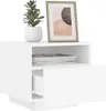 vidaXL Nočný stolík s LED osvetlením biely 40x39x37 cm Náhľad obrázku produktu 4