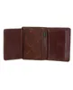 An open brown leather wallet showing the interior compartments. Produktbild-Vorschau