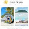 Outsunny 2-in-1 Strand Schirm Sonnenschirm Strand Zelt Produktbild-Vorschau 7