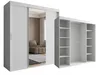 Spiegelschrank 180cm 3-Türiger Weiß Kleiderschrank Mit Produktbild-Vorschau 1