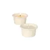 Two white tea lights, one lit, on a white background. Podgląd zdjęcia produktu