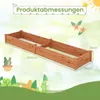 COSTWAY Podwyższona grządka ogrodowa z drewna, 240 x 60 x Podgląd zdjęcia produktu 3
