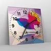 Wanduhr - Quadrat - Glasuhr - Schmetterling Illustration Produktbild-Vorschau 4