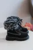 Kinder Gefütterte Schnürstiefel Mit Reißverschluss Schwarz Produktbild-Vorschau 5