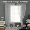 CMYbabee Gardinen Spitze-Wunderschöne Grau Blumen Bestickte Produktbild-Vorschau 1