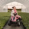 Trattore a pedali rosa Falk Country Star con rimorchio e Anteprima dell’immagine prodotto 3