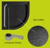 ECOLAM Duschkabine + Duschwanne 80x80 cm Viertelkreis R 55 Produktbild-Vorschau 6