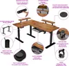 A diagram illustrating the features of an L-shaped standing desk. Anteprima dell’immagine prodotto
