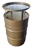 A gold barrel-shaped table with a circular top. Produktbild-Vorschau