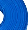 A close-up view of a coiled blue hose. Voir les images du produit