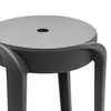 Plastový stolička 46 x 30 cm, nosnosť do 120 kg – sivá – Náhľad obrázku produktu 3