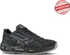A black safety shoe is shown against a white background, with a 'Patented Intellectual Property' stamp in the upper right corner. Voir les images du produit