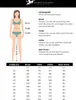 A diagram showing how to measure a woman's body for clothing sizes, with a table of measurements. Produktbild-Vorschau