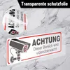 4 kusy Výstražná tabuľa kamerového dohľadu 12x4 cm Náhľad obrázku produktu 3