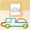 Puzzle Drevené bloky Puzzle pre deti Kreatívne tvary Náhľad obrázku produktu 5