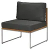 home24 Loungesofa - 3-teilig - Webstoff / Teak Massiv Produktbild-Vorschau 3