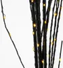 Close-up of black decorative branches with warm white LED lights. Produktbild-Vorschau