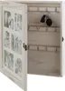 Schlüsselkasten - Braun - Weiß-Beige - Holz - 18 Haken - Produktbild-Vorschau 3