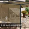 Pergola 4x3m Garten Pavillon, Terrassendachung aus Stahl, Produktbild-Vorschau 5