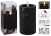 2er LED Kerze Stumpenkerze Marmor Optik flackern Ø7x12,5cm Batterie Anteprima dell’immagine prodotto