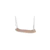 A wooden swing seat with white ropes, isolated on a white background. Náhľad obrázku produktu