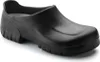 A black clog shoe is shown from a side angle on a white background. Produktbild-Vorschau