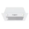 A white under-cabinet range hood shown from the front. Produktbild-Vorschau