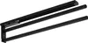 A black metal towel rack with three bars mounted on a white background. Produktbild-Vorschau