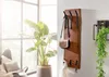 WOHNLING Design Wandgarderobe Akazie Massivholz / Metall Produktbild-Vorschau 2
