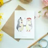 Mr. & Mrs. Panda Glückwunschkarte Pinguin Heirat - Weiß - Produktbild-Vorschau 2