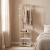 Relaxdays Garderobenständer, 4 Ablagen & 8 Haken, HBT: Produktbild-Vorschau 3