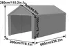 TRMLBE Carport 3x6 m Zeltgarage mit Abnehmbar Seitenwände Produktbild-Vorschau 7