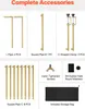 A collage showing the complete accessories for a product, including various pipes, clamps, screws, and a storage bag. Voir les images du produit