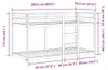 vidaXL Patrová postel se závěsy modrá 90x200 cm z masivního Náhled obrázku produktu 6