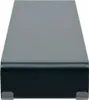 vidaXL Table TV/rehausse d'écran en verre noir 120x30x13 cm Voir les images du produit 8