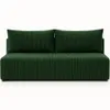 A green sofa shown from the front against a white background. Anteprima dell’immagine prodotto