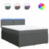 Eleganten-Stil Boxspringbett mit Matratze Dunkelgrau Produktbild-Vorschau 2