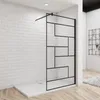 Schwarz Duschabtrennungen & H-From Stabilisator: 70X200cm & Produktbild-Vorschau 1
