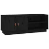 The Living Store TV-Schrank Schwarz 105x34x40 cm Massivholz Produktbild-Vorschau 2