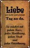 vianmo Blechschild 30x20 cm Liebe ist nicht vom ersten Tag Produktbild-Vorschau 1